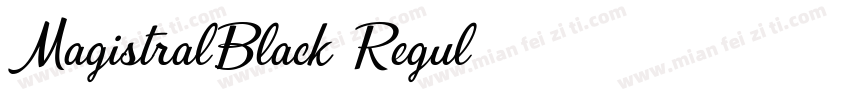 MagistralBlack Regul字体转换